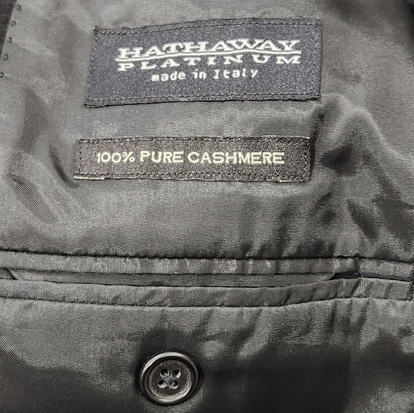 Cashmere 100% Hathaway Platinum Blazer Black Jacket MADE IN ITALY Size 38 SHORT - Picture 5 of 10